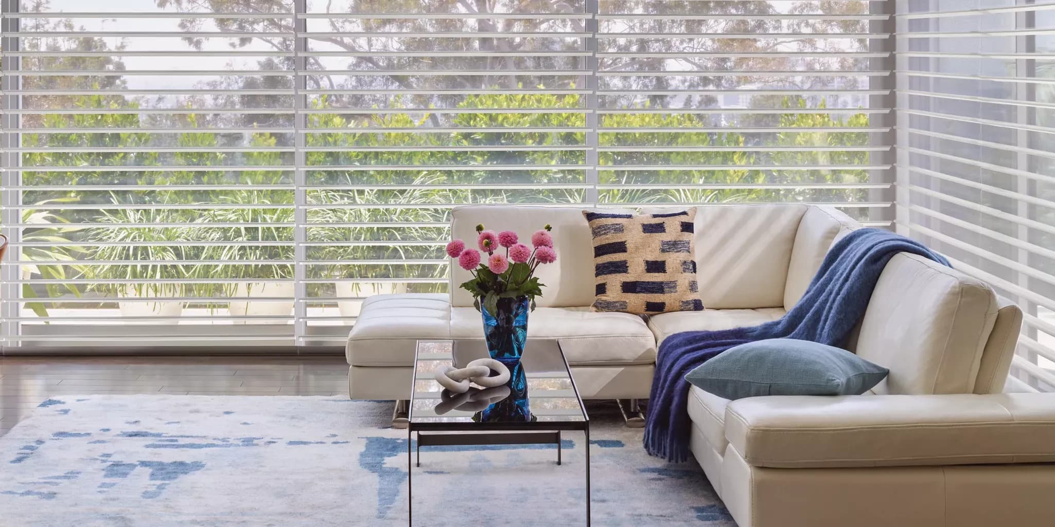 Beautiful window shades in an elegant Atlanta home